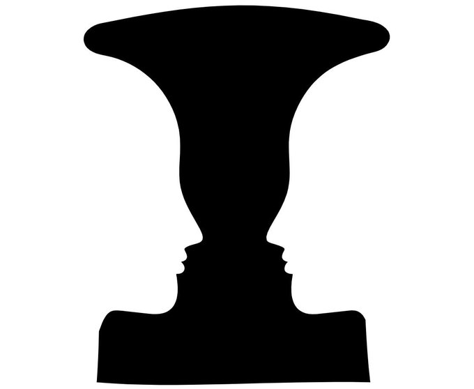 The Rubin Vase, so named for its creator, Danish psychologist Edgar Rubin
